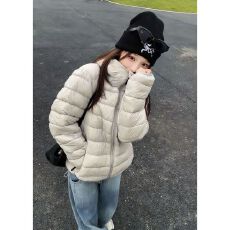 批发排骨羽绒服女短款2026年新款轻薄白鸭绒宽松显瘦<b class='q'>韩版</b><b class='q'>情侣</b><b class='q'>连帽</b>外套
