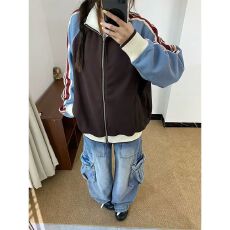 批发纯棉华棉薄款320g 撞色拼接长袖立体<b class='q'>卫衣</b><b class='q'>男</b>女