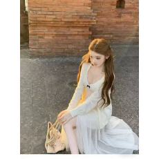 批发新款时尚薄款针织开衫+辣妹性感<b class='q'>蕾丝</b>吊带+半身网纱裙3件套