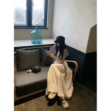 批发新款慵懒风收腰显瘦百搭气质吊带<b class='q'>连衣</b>裙+针织披肩两件套