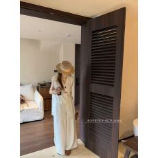 批发新款韩版时尚气质<b class='q'>亚麻</b>网纱拼接V领马甲＋松紧腰阔腿<b class='q'>裤</b><b class='q'>两件套</b>