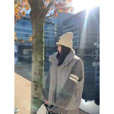 新款韩式复古时尚慵懒风棉服马甲+ 毛衣+松紧腰休闲裤3件套