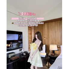 批发澳洲小众轻奢高定重工手工立体钉花抹胸裙短款A字吊带<b class='q'>礼服</b>连衣裙