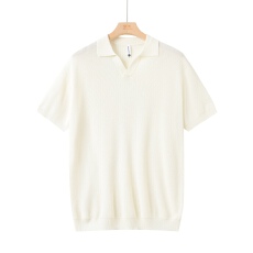 批发夏季老钱风海鸥领<b class='q'>polo</b><b class='q'>衫</b>T恤<b class='q'>男</b>士休闲商务高级短袖针织<b class='q'>衫</b>