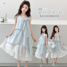 批发女童连衣裙夏季2026新款小女孩独特漂亮无袖裙子儿童巨好看公主裙