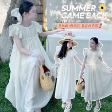 批发<b class='q'>女</b><b class='q'>童</b>夏季2026新款<b class='q'>连衣裙</b>裙飞袖洋气时尚潮流温柔风甜美宽松背心裙