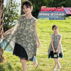 批发<b class='q'>女</b><b class='q'>童</b>2026年夏季新款时尚休闲韩系<b class='q'>女</b><b class='q'>童</b>中童薄料设计款天丝<b class='q'>连衣裙</b>