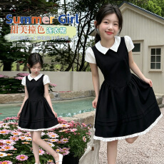 批发<b class='q'>女</b><b class='q'>童</b>2026年夏季新款学院风<b class='q'>连衣裙</b>女孩修身A字裙POLO领显瘦公主裙