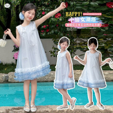 批发<b class='q'>女童</b>无袖<b class='q'>连衣裙</b>2026夏新款中大童背心裙蛋糕裙纱裙甜美公主<b class='q'>蓬蓬裙</b>