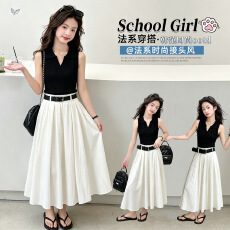 批发<b class='q'>女童</b>夏<b class='q'>装</b><b class='q'>裙子</b>套装2026新款高级感洋气夏日短袖儿童夏季韩范半身裙
