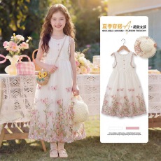 批发<b class='q'>女童</b>网纱<b class='q'>连衣</b><b class='q'>裙</b>2026夏季新款中大童蝴蝶刺绣背心<b class='q'>裙</b>甜美<b class='q'>礼服</b><b class='q'>裙</b>长<b class='q'>裙</b>