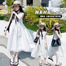 批发<b class='q'>女</b><b class='q'>童</b>无袖连衣裙2026夏季新款中大童甜美花边背心裙棉布裙儿童长裙