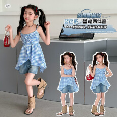 批发<b class='q'>女童</b>夏<b class='q'>装</b>2026新款女孩大童夏季短袖裙子两件套儿童薄款半身裙<b class='q'>套装</b>