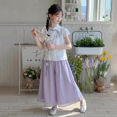 批发女<b class='q'>童</b><b class='q'>夏装</b>汉<b class='q'>服</b>2026新款儿<b class='q'>童</b>古风连衣裙大<b class='q'>童</b>女孩夏季中式国风两件套