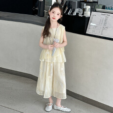 批发女<b class='q'>童</b><b class='q'>古风</b>套<b class='q'>装</b>2026夏季新款大<b class='q'>童</b>清凉无袖新中式复古两件套国风衣服