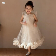 批发<b class='q'>女童</b>公主<b class='q'>裙</b>夏季2026新款儿童时髦洋气韩版亮闪<b class='q'>连衣裙</b>女孩夏装裙子