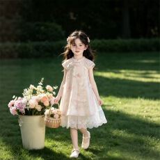 批发女童<b class='q'>连衣裙</b>2026新款夏季新中式国风汉服儿童<b class='q'>旗袍</b>裙子小女孩公主裙