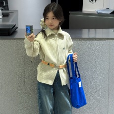 女童秋装双拉链外套2026新款中大童韩系高翻领针织开衫拉链衫上衣