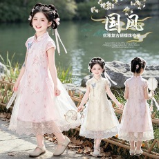 批发女童夏装连衣裙2026新款中国风旗袍裙子夏季清凉网红儿童中式汉服