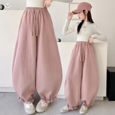 批发女童裤子春秋款<b class='q'>儿童</b>阔腿裤大童<b class='q'>休闲裤</b>初中生新款直筒裤青少年长裤