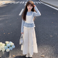 批发女<b class='q'>童</b><b class='q'>秋季</b><b class='q'>半身</b>裙长裙<b class='q'>套装</b>2026新款儿<b class='q'>童</b>秋装洋气大<b class='q'>童</b>韩系裙子两件套
