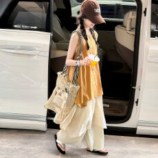 批发夏季女童无袖娃娃衫裙裤套装新款童装儿童女孩背心宽松裙裤两件套
