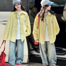 批发<b class='q'>女</b><b class='q'>童</b>秋季<b class='q'>衬衫</b>套装2026新款初中生秋装阔腿裤女大童早秋穿搭一整套