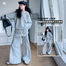 批发女童运动服套2026秋季新款中大童<b class='q'>卫衣</b>蕾丝屁帘阔腿裤<b class='q'>儿童</b>韩系秋装