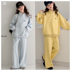 批发<b class='q'>女</b><b class='q'>童</b>运动服2026秋季新款中大童半拉链卫衣卫裤儿童秋装套装两件套