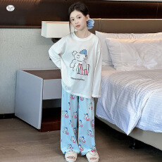 批发女童<b class='q'>可爱小</b>熊印花家居服2026秋季新款中大童长袖打底衫休闲<b class='q'>裤</b>套<b class='q'>装</b>