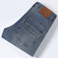 批发高街美式水洗<b class='q'>牛仔裤</b>男复古潮牌直筒显瘦长裤子