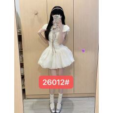 批发夏天新款学院风甜美温柔泡泡袖收腰显瘦<b class='q'>花苞</b>公主裙子