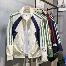 批发欧洲站男士春秋季立领拼色外套夹克2026新款<b class='q'>潮</b>牌休闲简约百搭衣服