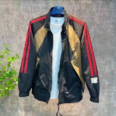 批发欧洲站男士春秋季立领拼色外套夹克2026新款<b class='q'>潮</b>牌休闲简约百搭衣服