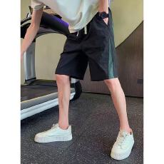 批发<b class='q'>男士</b>速干短裤薄款五分裤休闲宽松中裤子潮牌男裤新款撞色<b class='q'>沙滩裤</b>衩