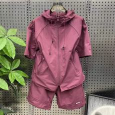 夏季薄款连帽速干休闲套装潮流男情侣短袖短裤青年韩版宽松两件套