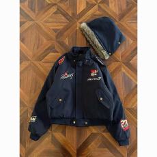 批发美式复古刺绣徽章夹克外套男春季cleanfit帽子可拆飞行夹克外套