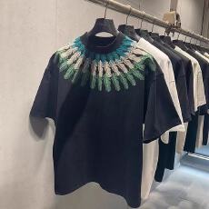 批发美式国潮宽松休闲2026夏季刺绣圆领短袖<b class='q'>T</b><b class='q'>恤</b>男女同款宽松潮牌<b class='q'>大码</b>