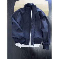 藏青色立领飞行员夹克男春秋穿搭美式短款外套情侣高街小众棒球服