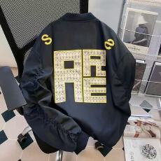 批发藏青色字母刺绣外套男春秋季美式街头短款棒球服cleanfit飞行<b class='q'>夹克</b>