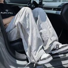 批发网眼透气速干伞兵休闲<b class='q'>裤子</b><b class='q'>男</b>夏薄款宽松拉链运动裤户外登山冲锋裤