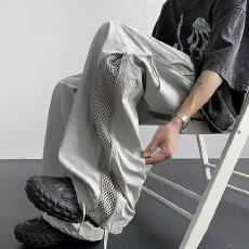 登山冲锋裤子男2026春季新款潮牌速干防水伞兵裤宽松直筒休闲长裤