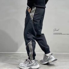 批发夏季2026运动长裤子<b class='q'>男</b>宽松工装新款束脚冲锋九分裤冰丝速干薄款