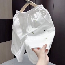 潮牌短裤男夏季新款时尚设计感简约刺绣五分裤青年速干透气沙滩裤