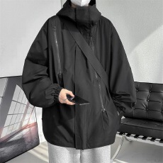 批发黑武士高街休闲外套男款<b class='q'>春</b>秋季美式机能上衣服oversize工装夹克潮