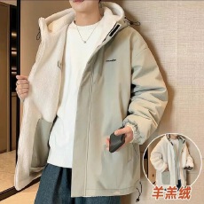 批发两面穿羊羔绒棉衣棉服男女款冬季2026新款情侣加厚保暖连帽外套