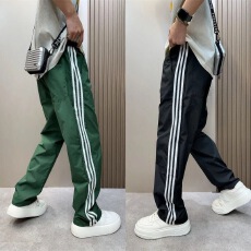 批发白色阔腿裤男夏季薄款速干裤美式宽松直筒运动裤大码男裤新款裤子