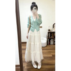 批发薄荷绿开衫现货早春显白开衫韩系温柔风【现货】