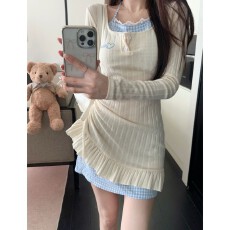 批发纯欲风甜辣妹假两件<b class='q'>连衣裙</b>女2026年新款韩系甜美小个子包臀短裙子