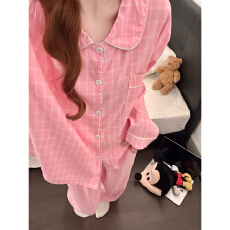 批发新款云朵棉睡衣女春季新款宽松大码卡通家居服套装<b class='q'>开衫</b>可外穿